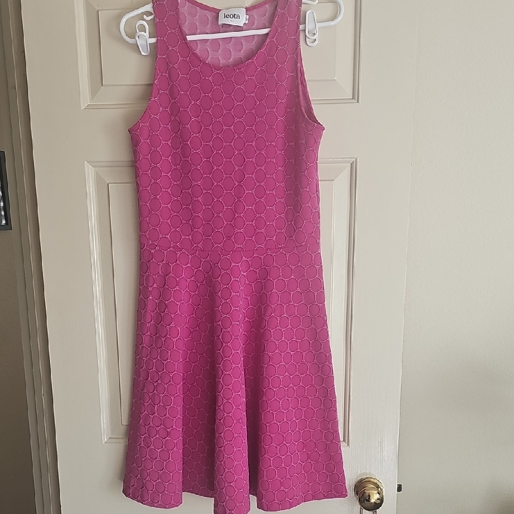 Leota Pink Sleeveless Dress Pink Medium